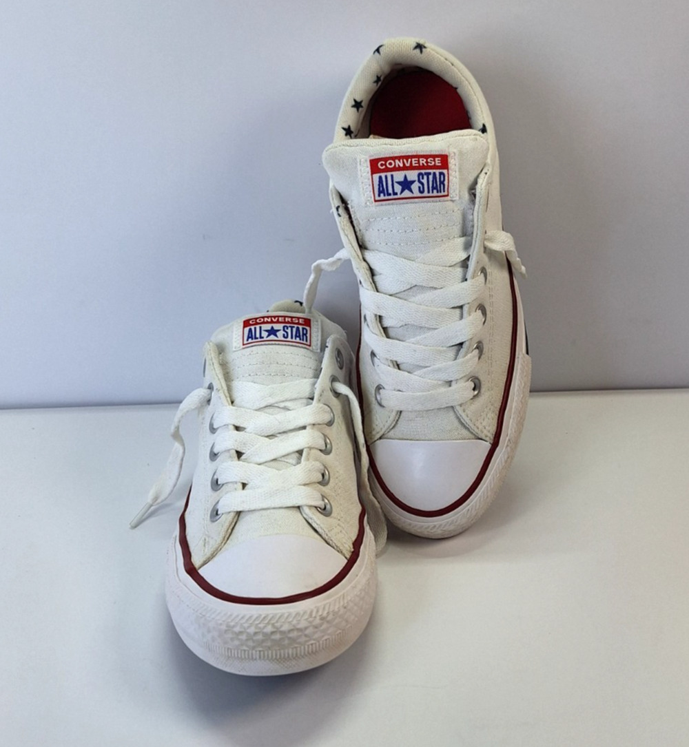 Converse All Star Ivory Indie Soft Grunge Minimalist 2000s Y2K Vtg Sneaker Sz5